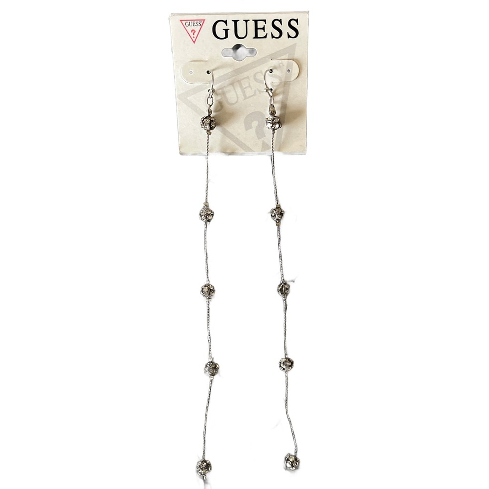 GUESS ✨NWT✨ Silver Long Dangle Drop Earrings.